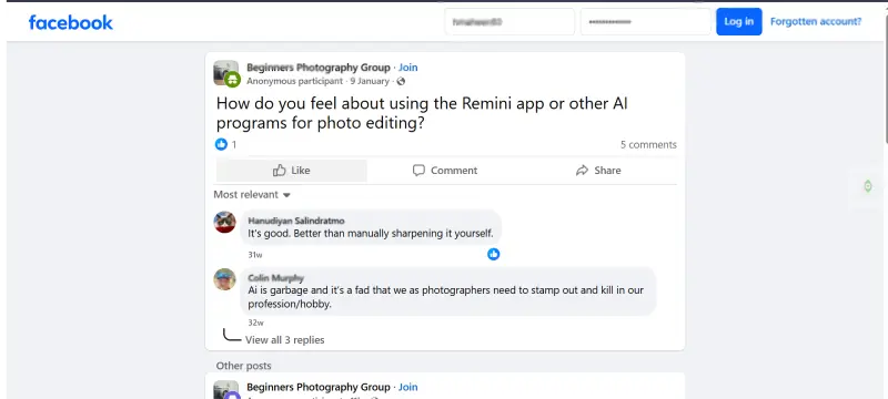 remini pro AI review fb