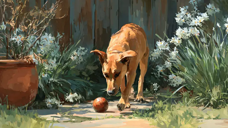 my dog is having a treat in a garden 3